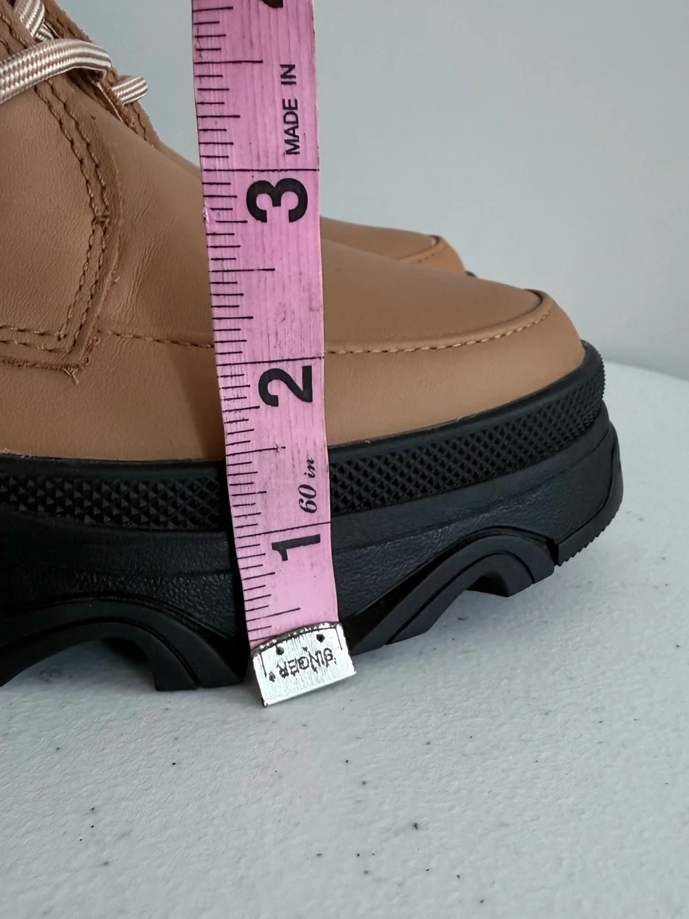 SOREL Brex Waterproof Leather Lace Lug Sole Boots Tawny Buff 7 NWT Winter